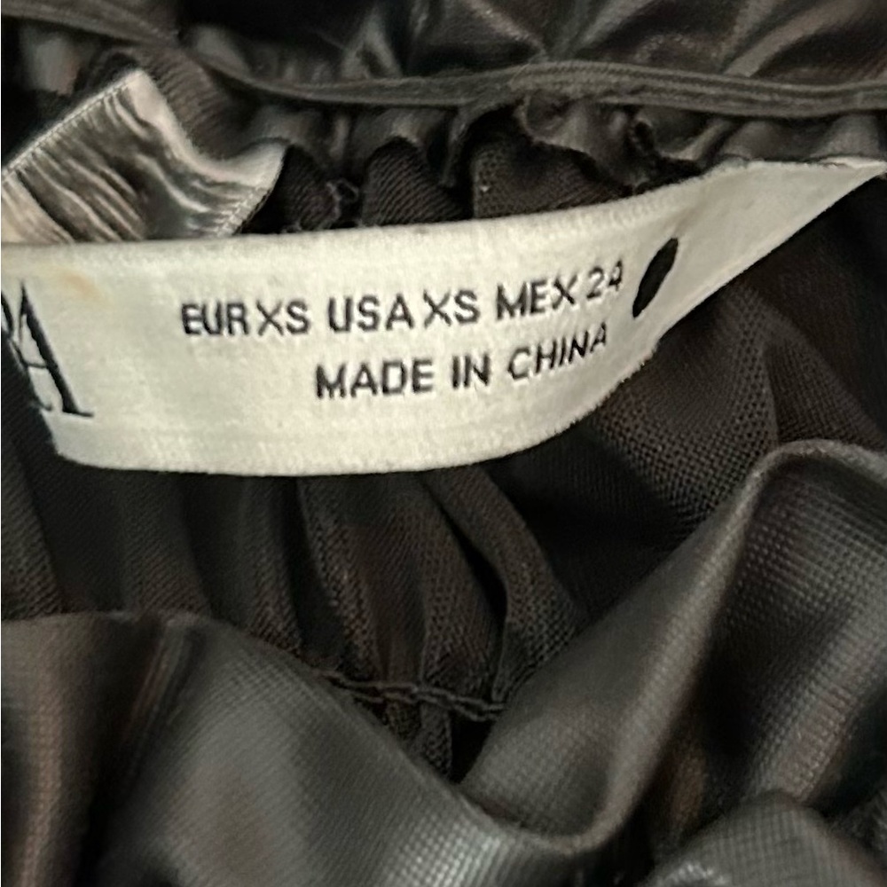 Zara Faux Leather Pleated Maxi Dress - Picture 5 of 8